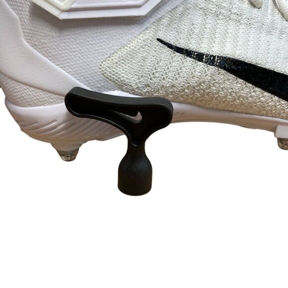 NIKE ALPHA MENACE ELITE 2 FOOTBALL CLEATS MENS SIZE 13 CI1530-100 WHITE BLACK - Picture 8 of 8